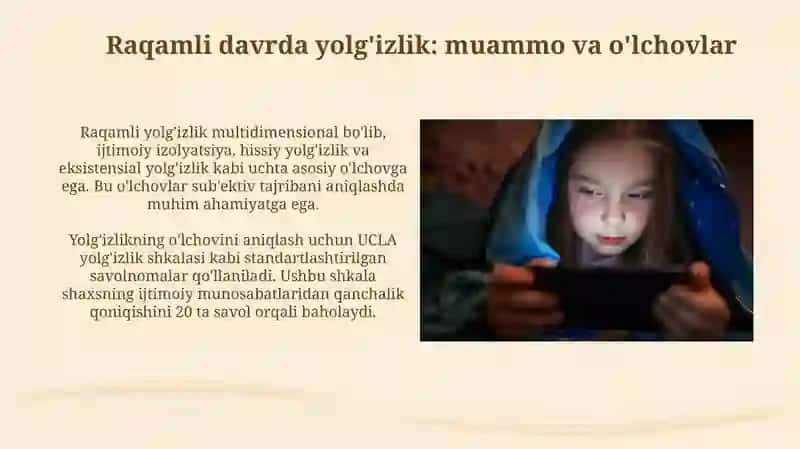 Raqamli davrda yolg'izlik muammosi 3