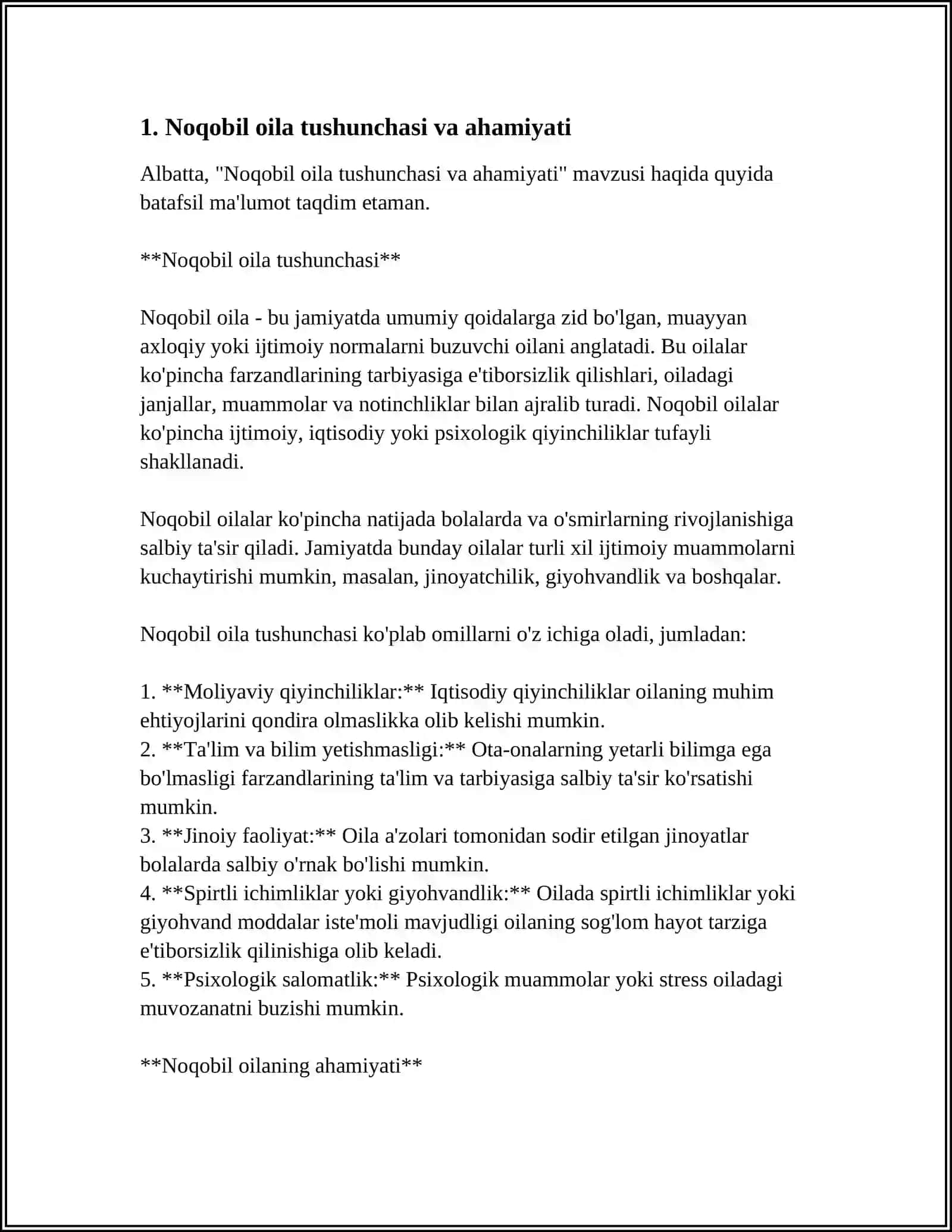 NOQOBIL OILA VA DEVYANTLIK OILA VA GENDER SOTSIOLOGIYASI 3