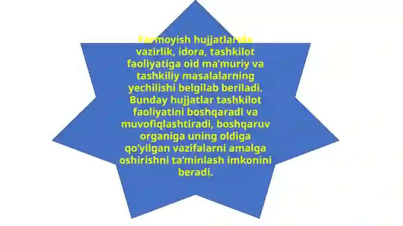Farmoyish hujjatlari va ularning turlari 3