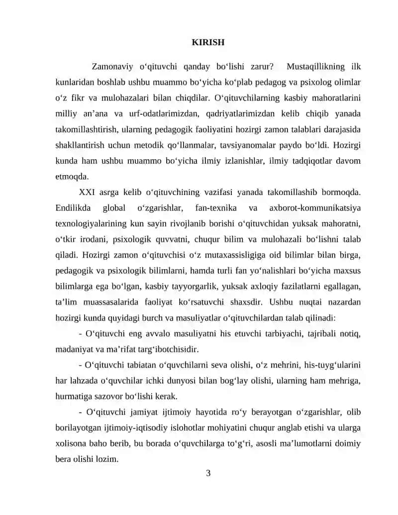 Zamonaviy pedagogika fani o‘qituvchisi va unga qo‘yiladigan talablar 3