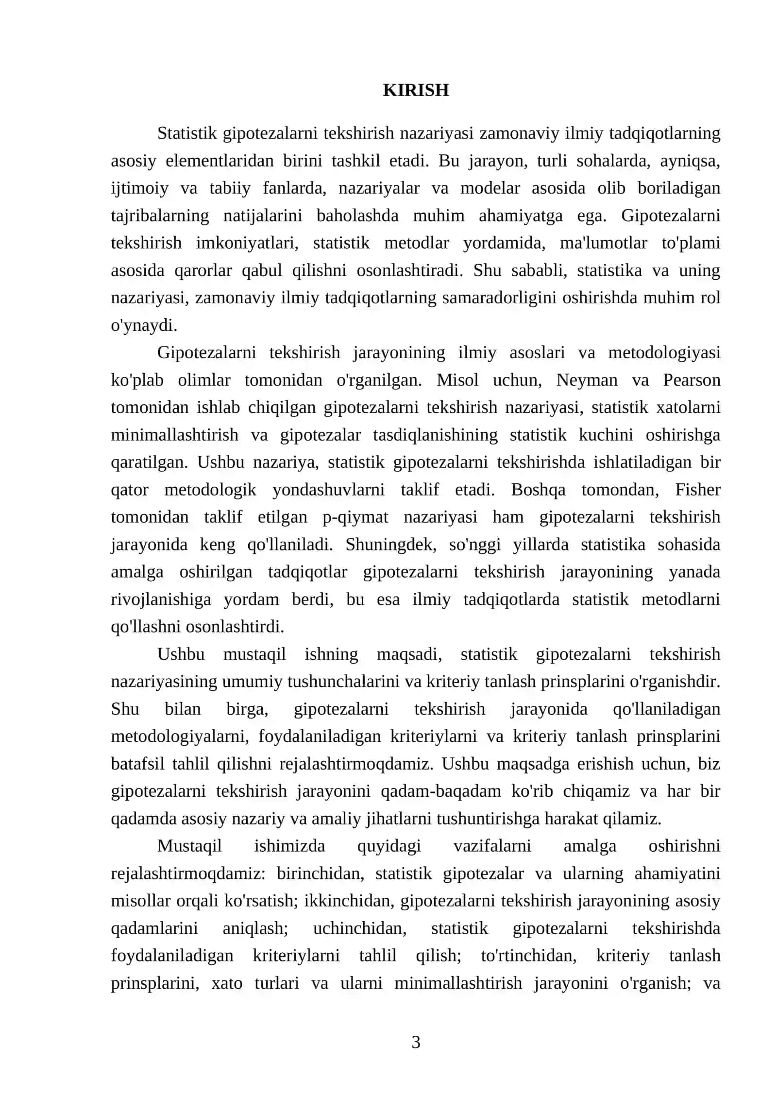 Statistik gipotezalarni tekshirish nazariyasi 3