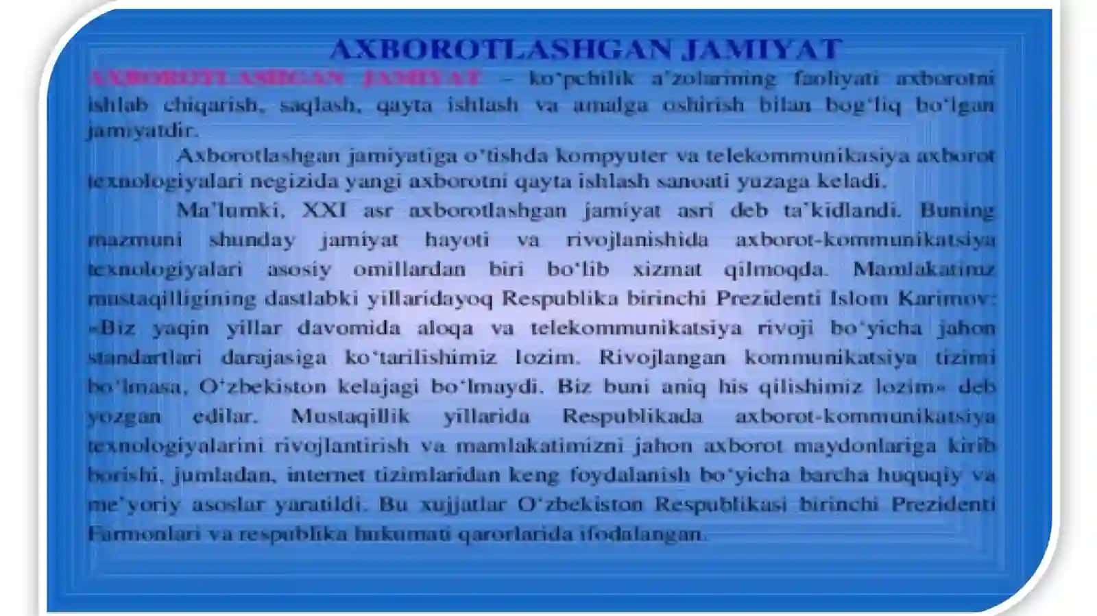 Axborotlashgan jamiyat davrida media madaniyati 3