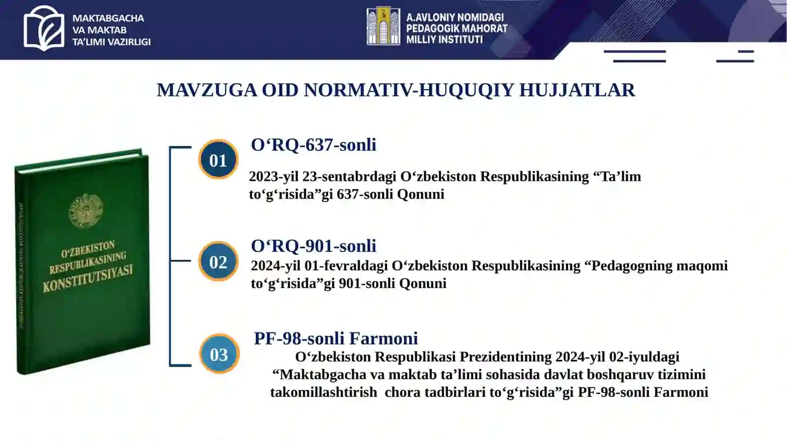 MAVZUNING DOLZARBLIGI 3