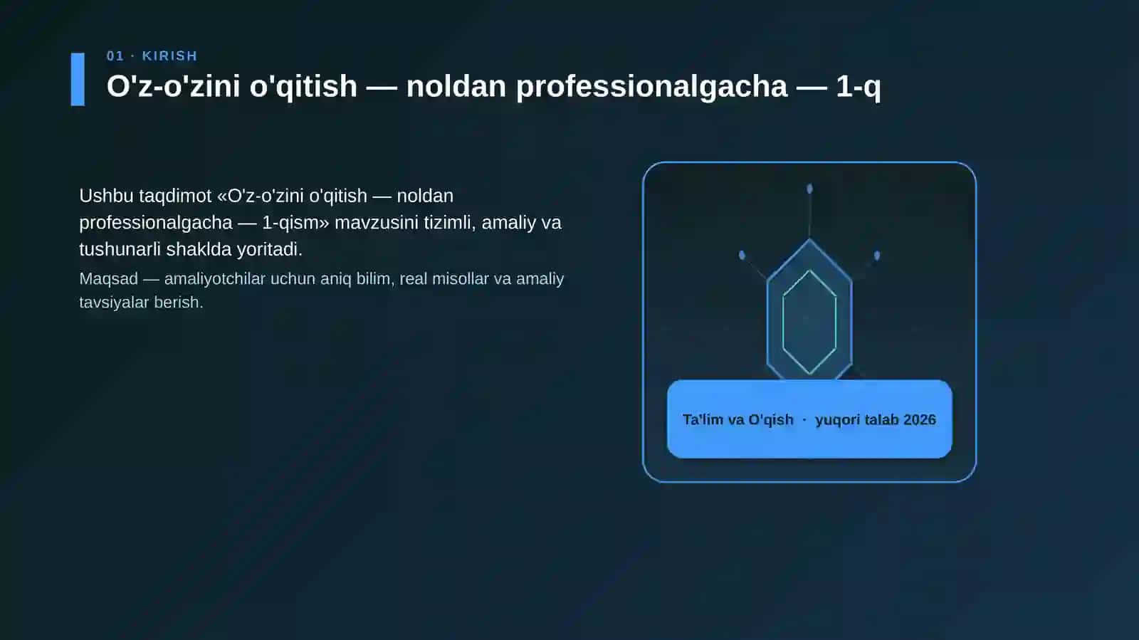 O'z-o'zini o'qitish — noldan professionalgacha — 1-qism 3