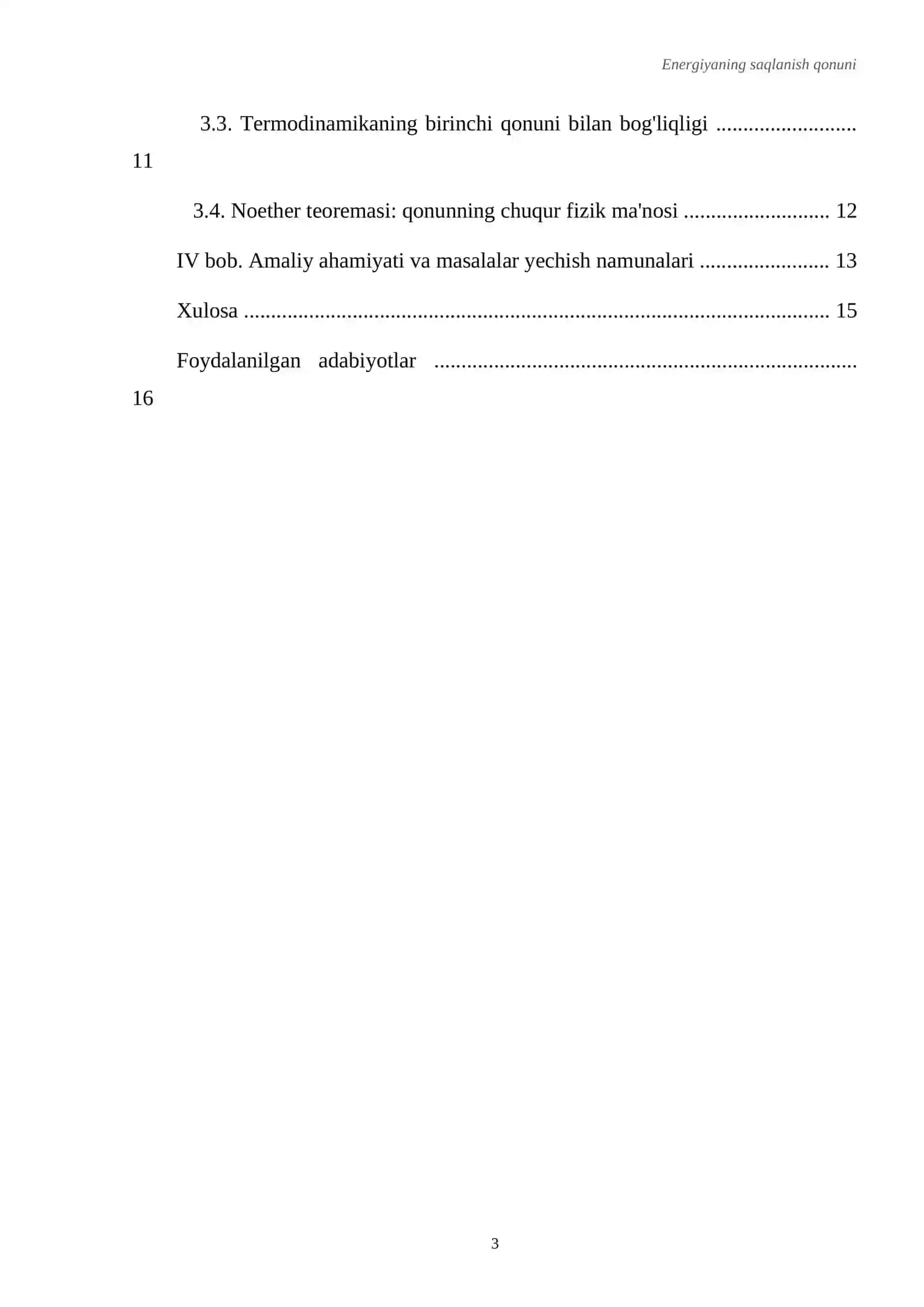 REFERAT. Energiyaning saqlanish qonuni 3