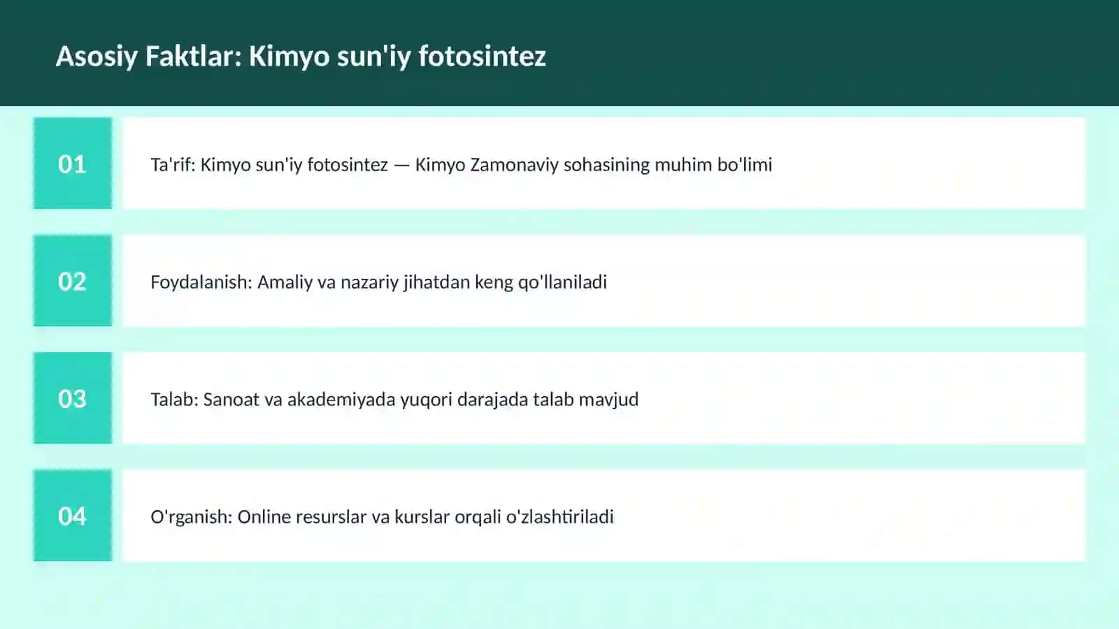 Kimyo sun'iy fotosintez 3