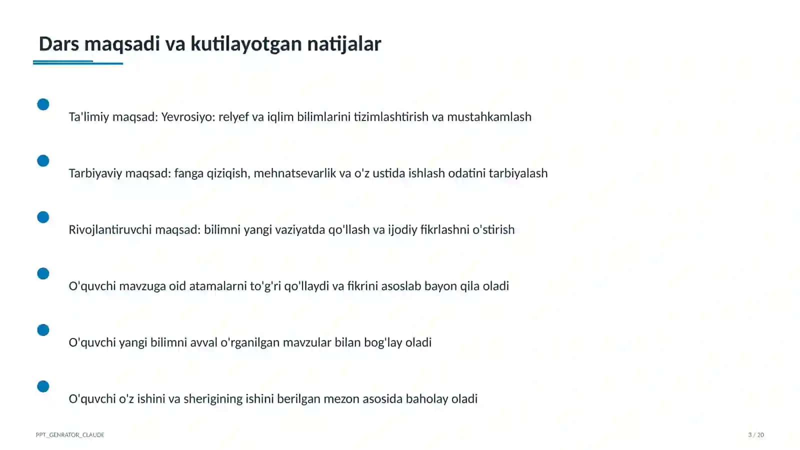 Yevrosiyo: relyef va iqlim (7-sinf) 3