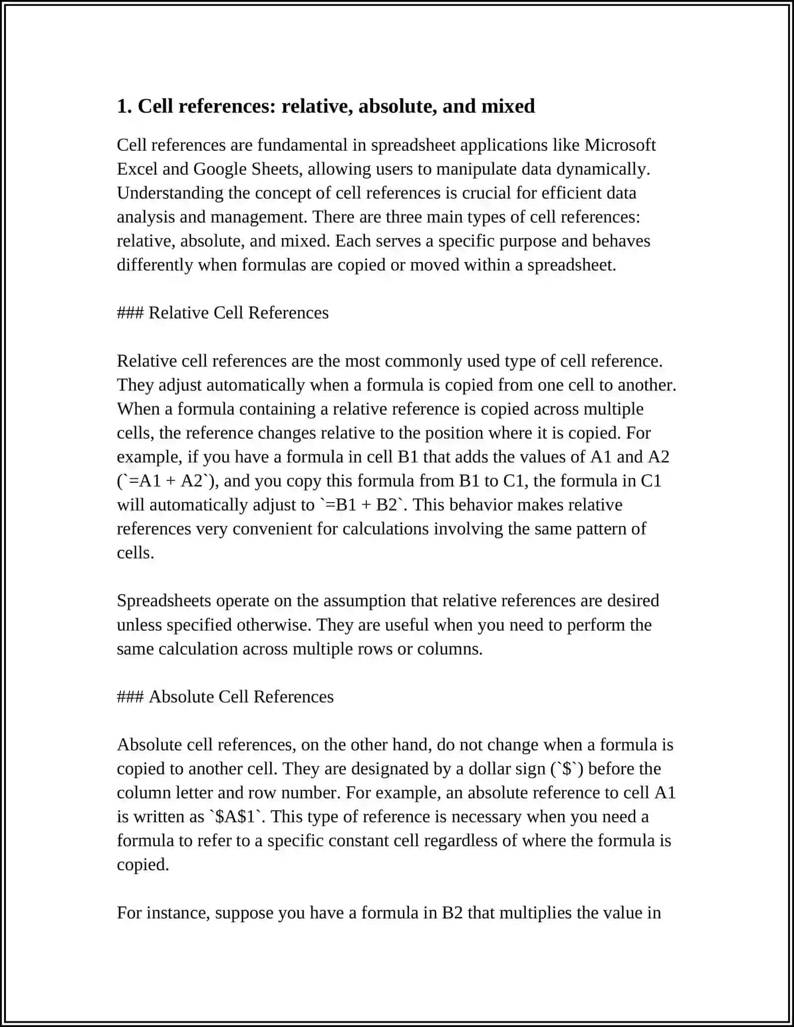 SPREADSHEETS AND FORMULAE 3