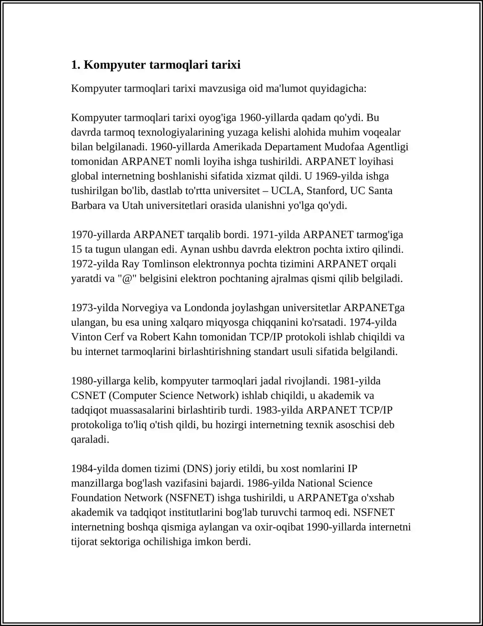 Kompyuter tarmoqlari tarixi 3