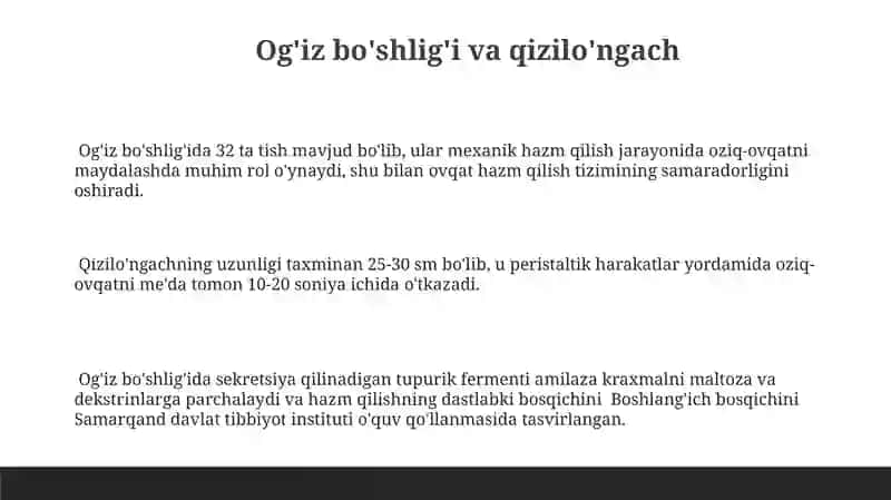 Ovqat hazm qilish tizimi 3