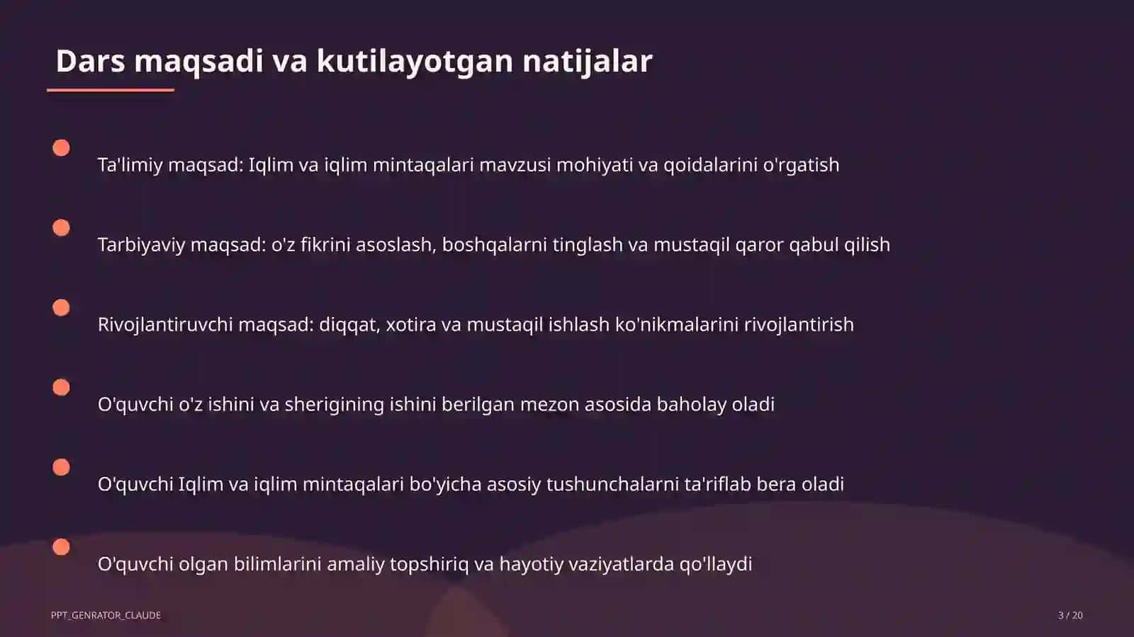 Iqlim va iqlim mintaqalari (6-sinf) 3