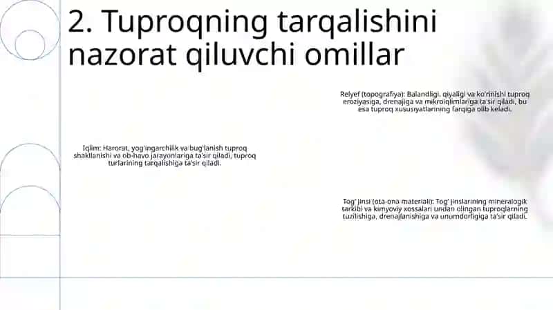 Tuproqlar Geografik Tarqalishining Asosiy Qonuniyatlar 3