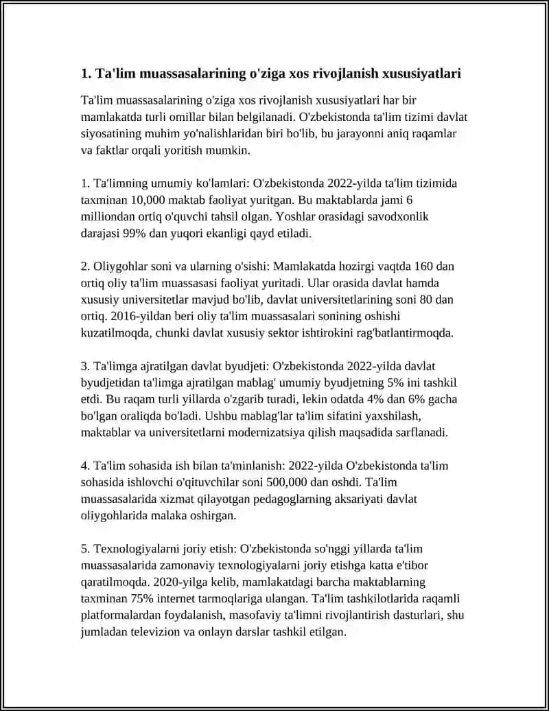 INSTITUTLAR RIVOJLANISHINING O' ZIGA XOS XUSUSIYATLARI 3