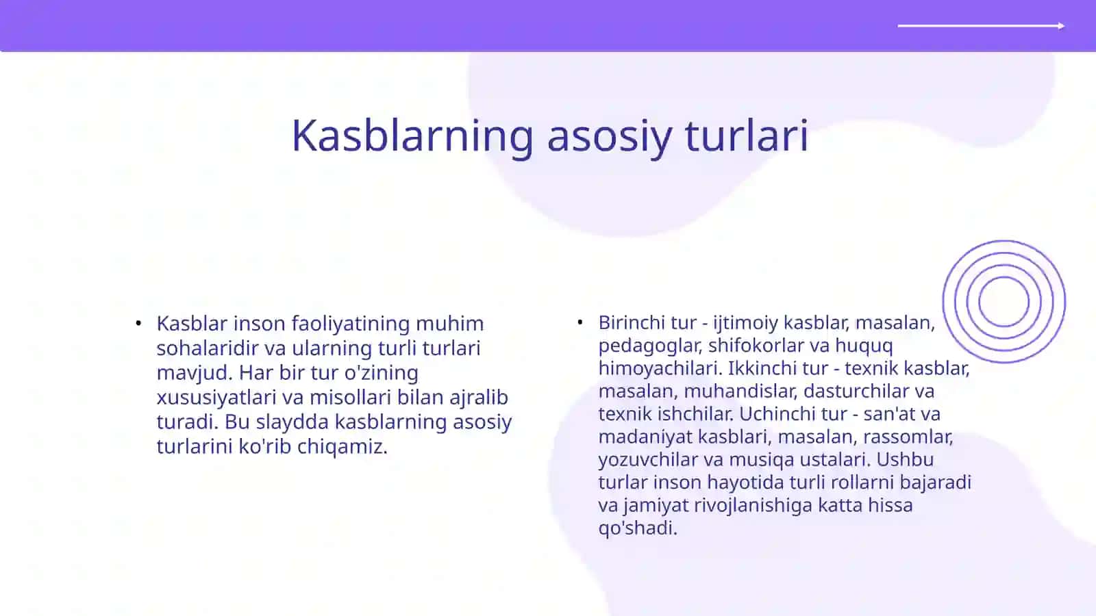 Kasblar va ularning klassifikatsiyasi 3