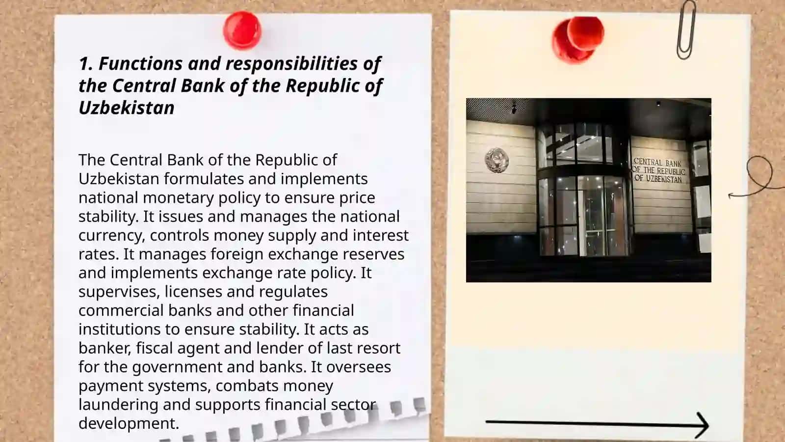 O’zbekiston Respublikasi Markaziy bankining vazifalari va funktsiyalari 3