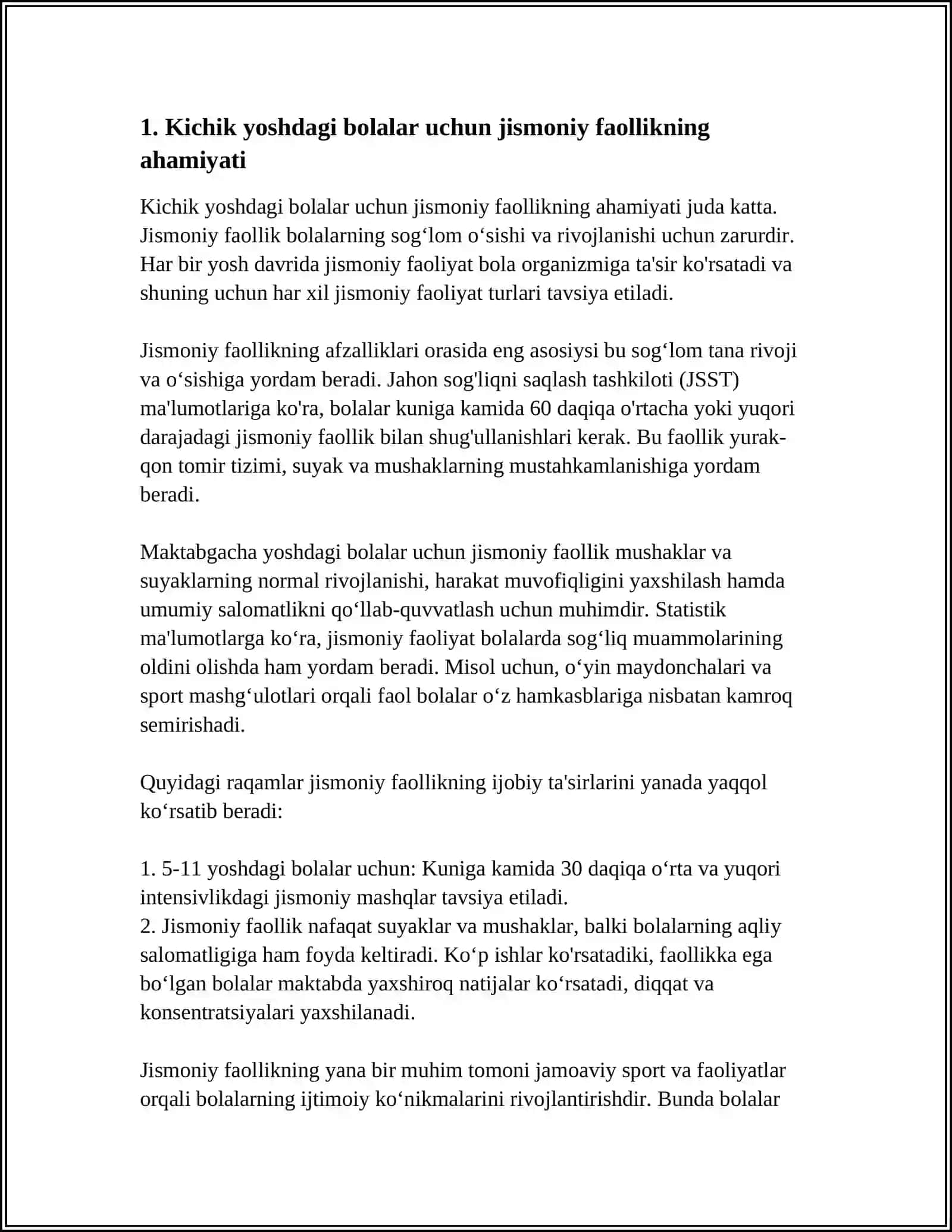KICHIK YOSHDAGI BOLALAR UCHUN UCHTA HARAKATLI OʻYINLAR 3