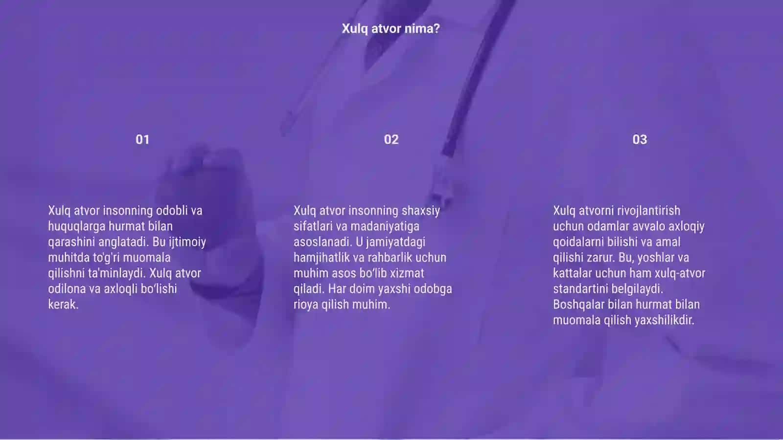 Xulq atvor 3