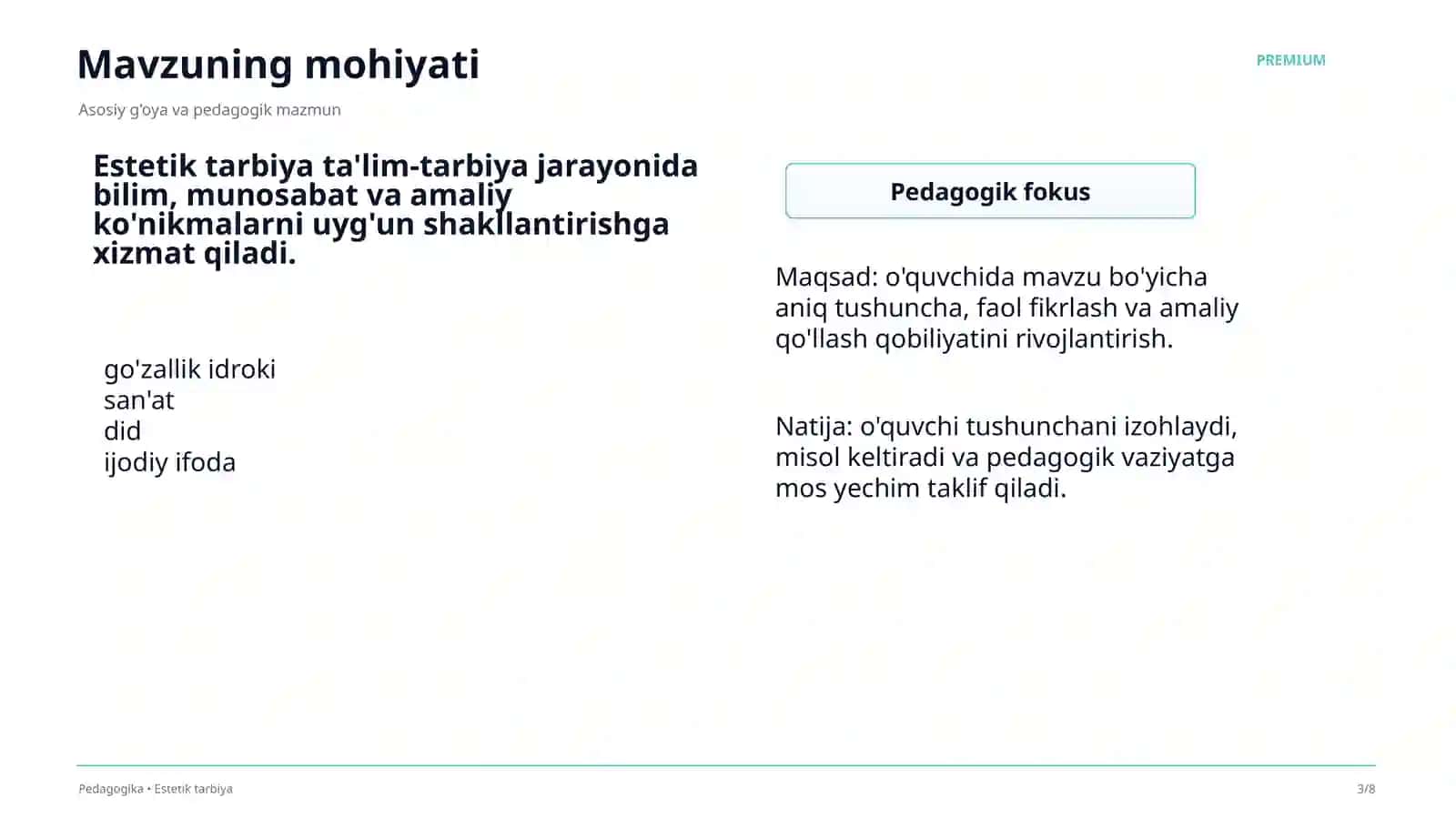 Estetik tarbiya 3