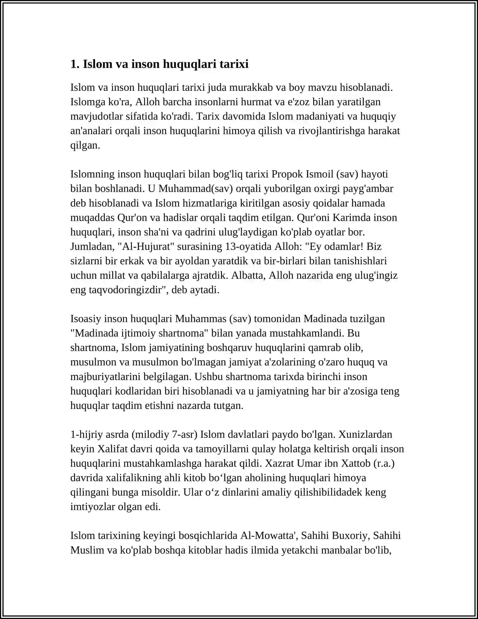 ISLOMDA INSON HUQUQLARI HIMOYASI IJTIMOYI TENGLIK ADOLAT VA TOLERANTLIK 3