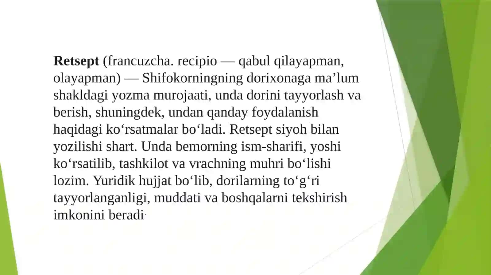 Retsept tarixi 3