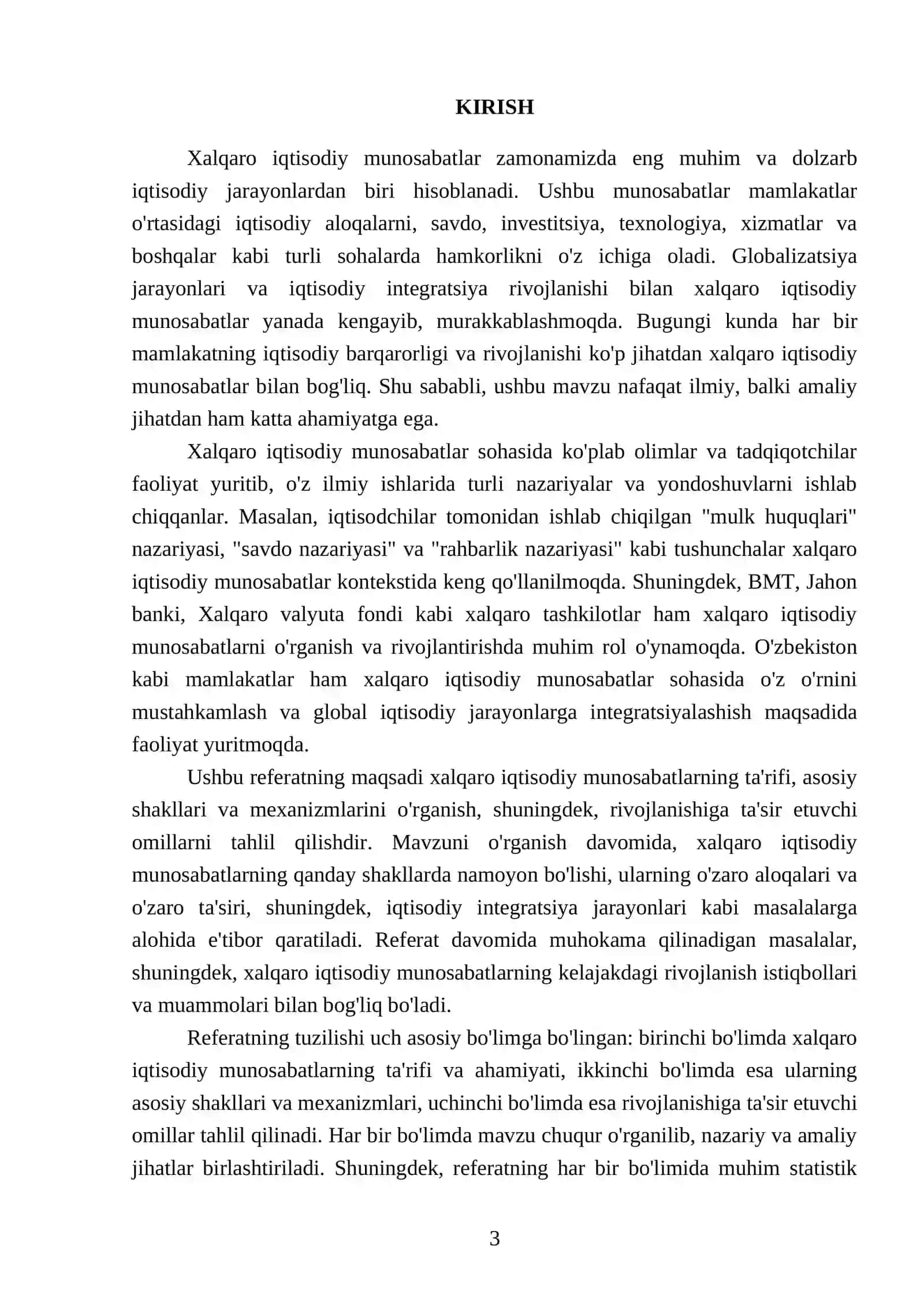 Xalqaro iqtisodiy munosabatlar va uning shakllanishi 3