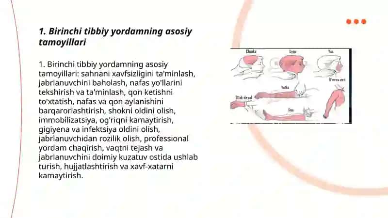 Birinchi tibbiy yordamning asosiy tamoyillari 3