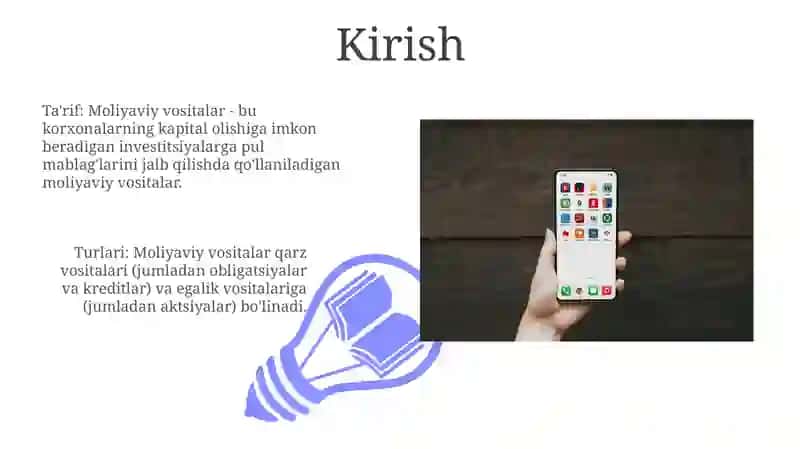 Investitsiyalarni Moliyalashtirishda Moliyaviy Vositalar 3