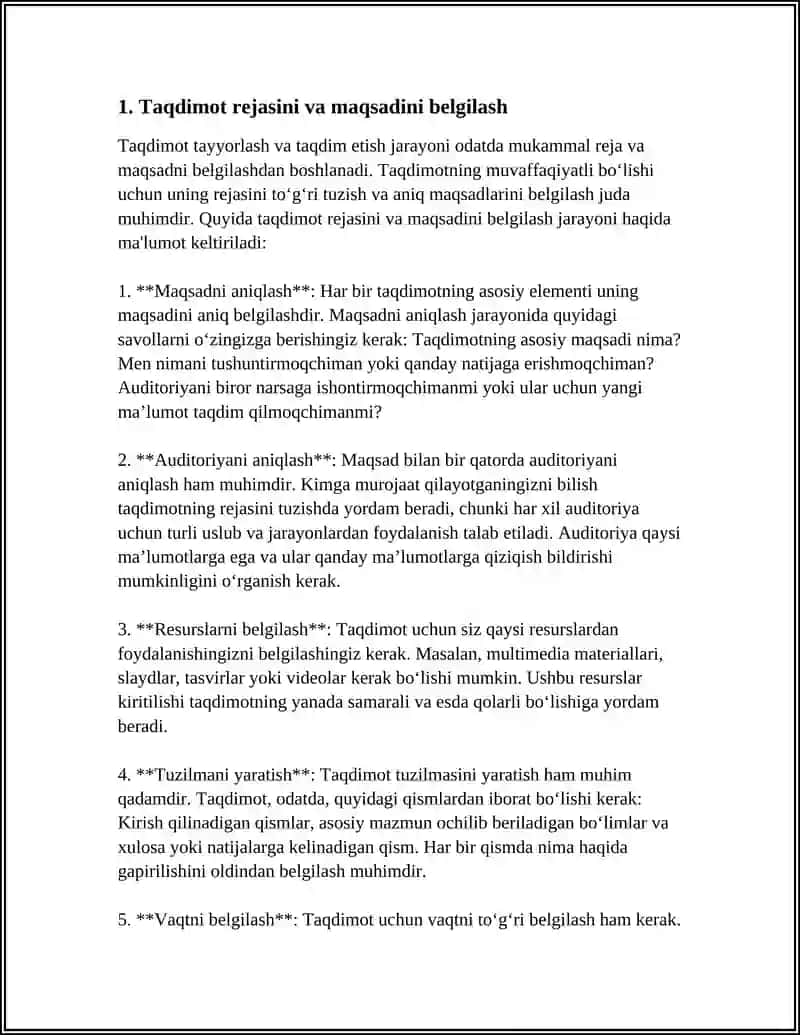 TAQDIMOT TAYYORLASH VA TAQDIM ETISH USUL VA VOSITALARI 3