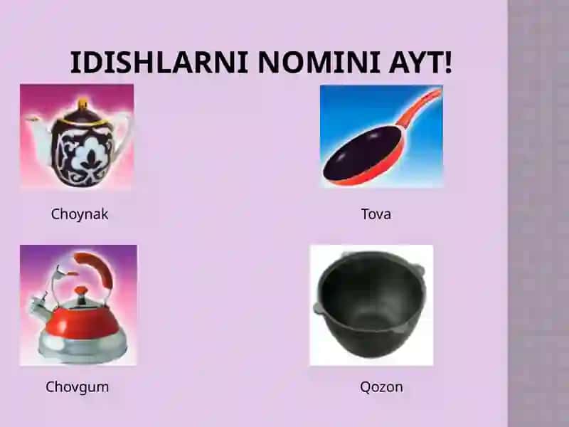 Idish-tovoqlar mavzusi 3