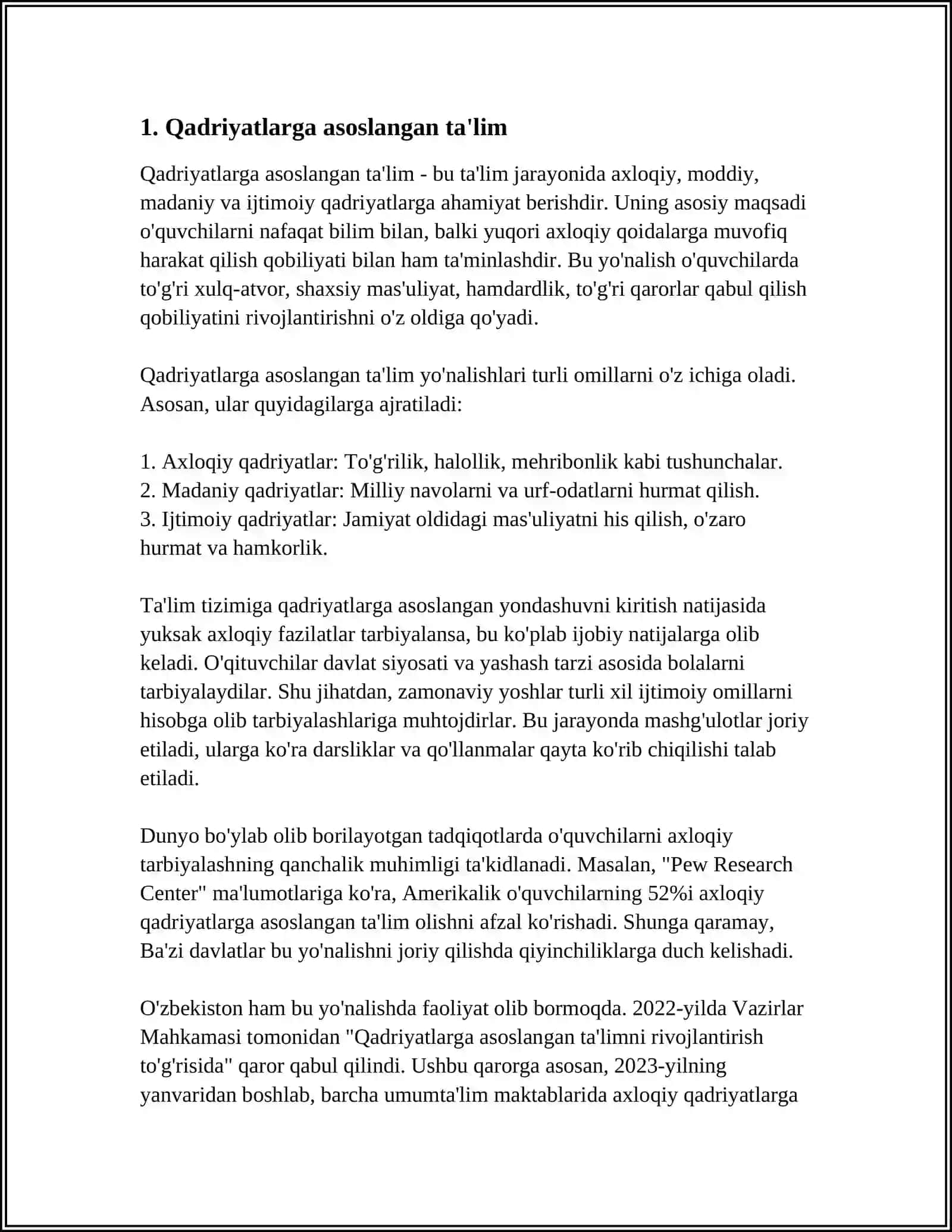 KELAJAK O‘QITUVCHILARIDA QADRIYATLI MUNOSABATLAR SHAKLLANISHINING PSIXOLOGIK XUSUSIYATLARI 3