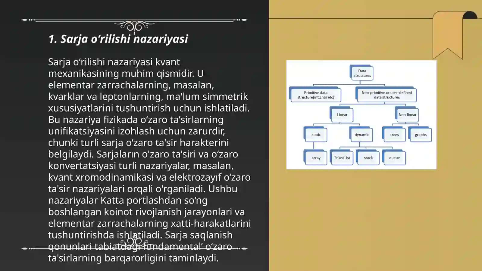 Sarja oʻrilishi nazariyasi 3