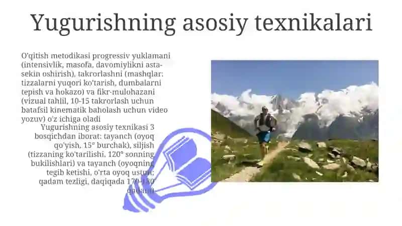 Yugurish, sakrash, uloqtirish turlari texnikasini o'rgatish metodikasi 3