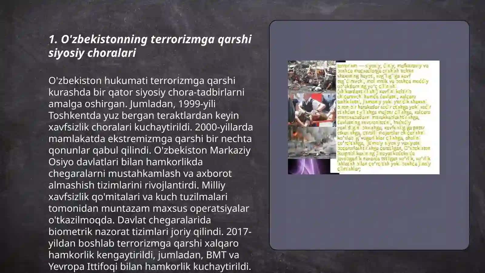 O'ZBEKISTONNING TERRORIZMGA QARSHI KURASHISH TAJRIBASI 3