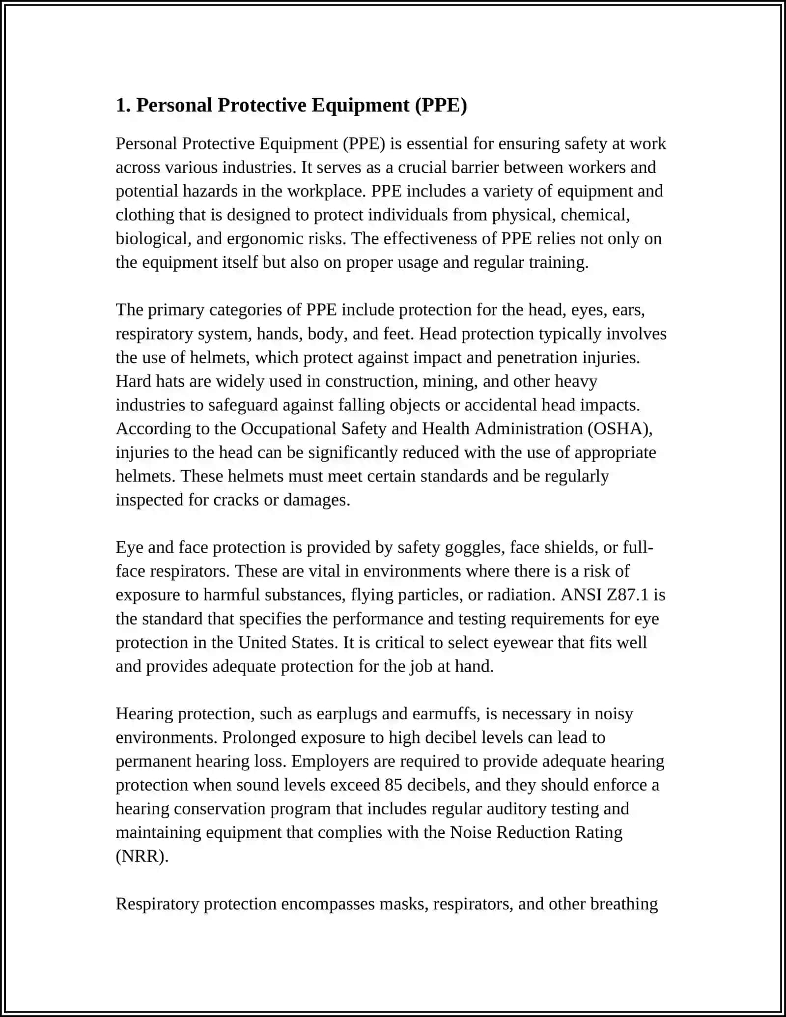 Personal Protective Equipment (PPE) 3