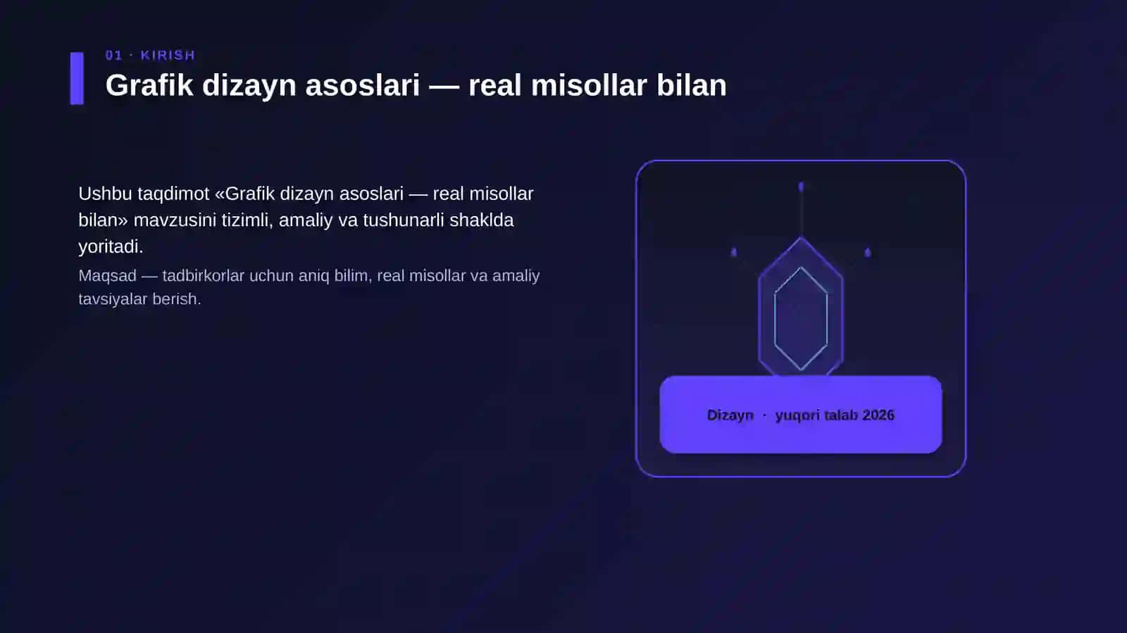 Grafik dizayn asoslari — real misollar bilan 3