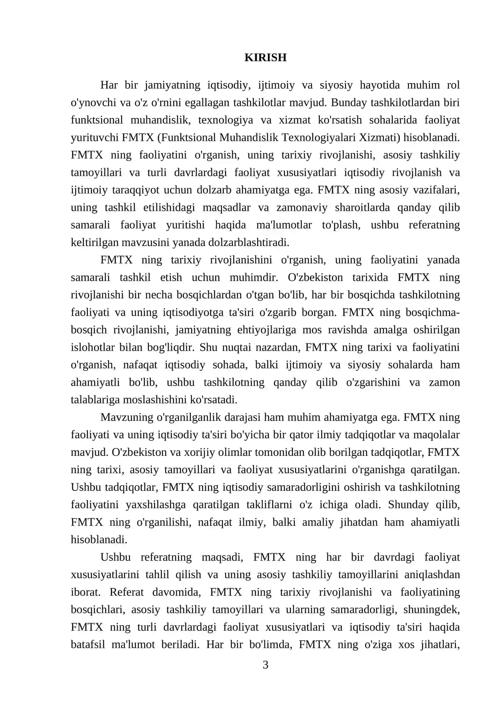 FMTX ning xar bir davrda faoliyat xususiyati, asosiy tashkiliy tamoyilari 3