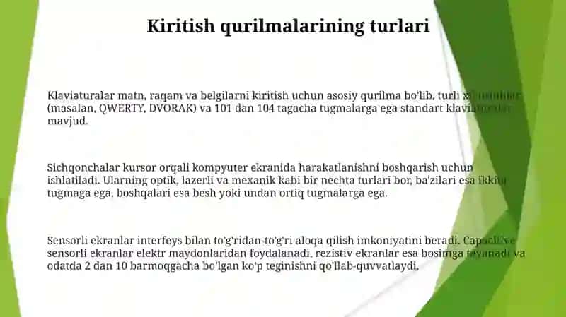 Kiritish qurilmalari 3