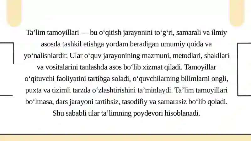 TA’LIM TAMOYILLARI VA QOIDALARI 3