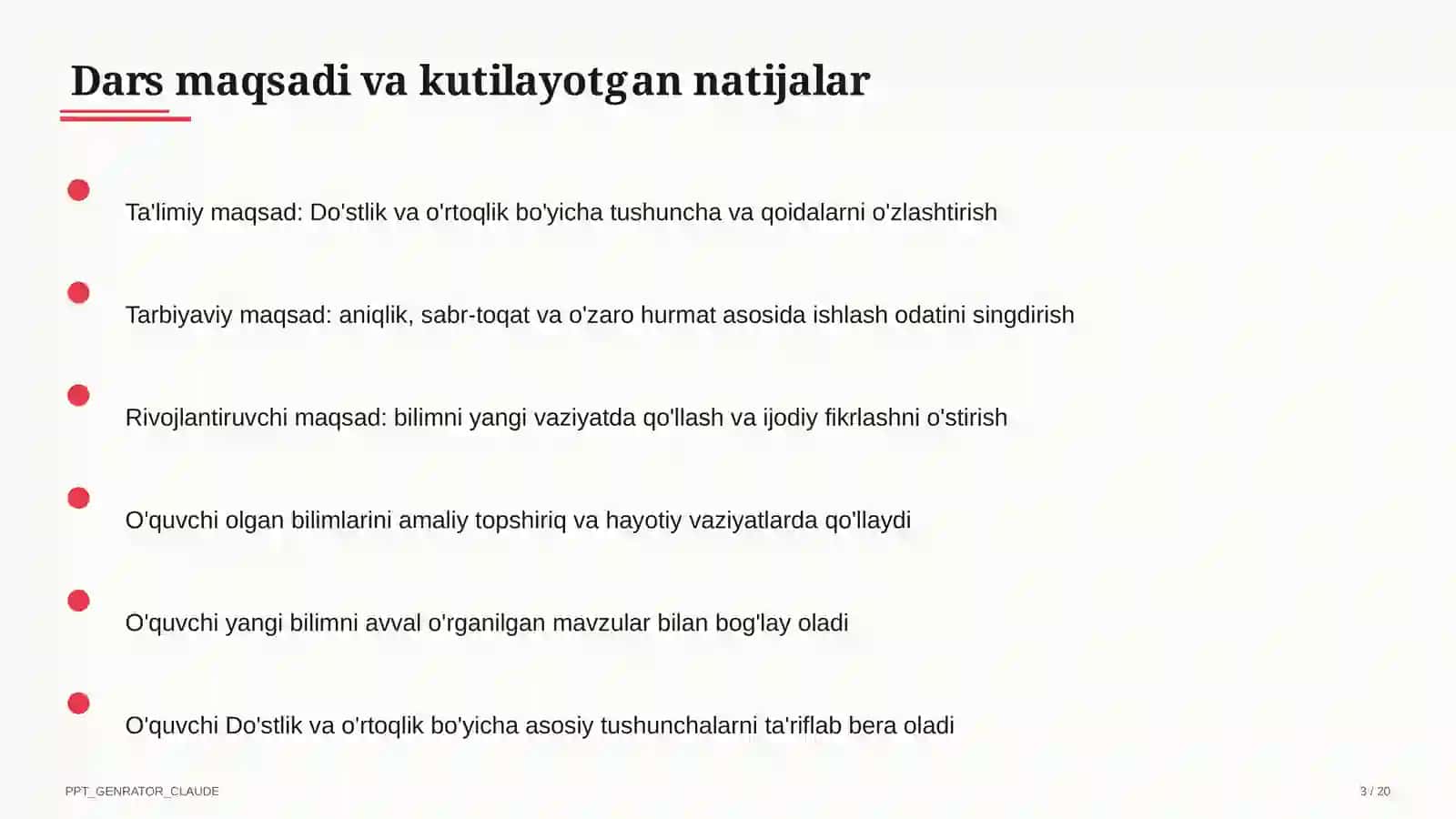 Do'stlik va o'rtoqlik (2-sinf) 3