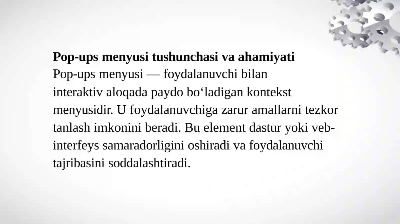 Conﬁgure pop-ups  menyusi haqida maʼlumot 3