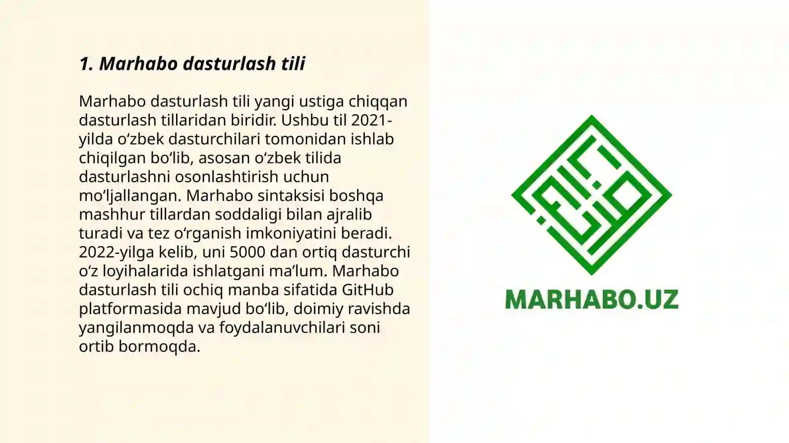 Marhabo dasturlash tili 3