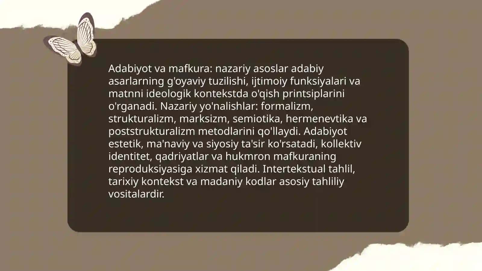 Adabiyot va mafkura: nazariy asoslar 3