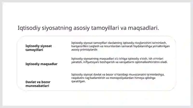 Iqtisodiy siyosatni ishlab chiqishda vositalar va cheklovlar 3