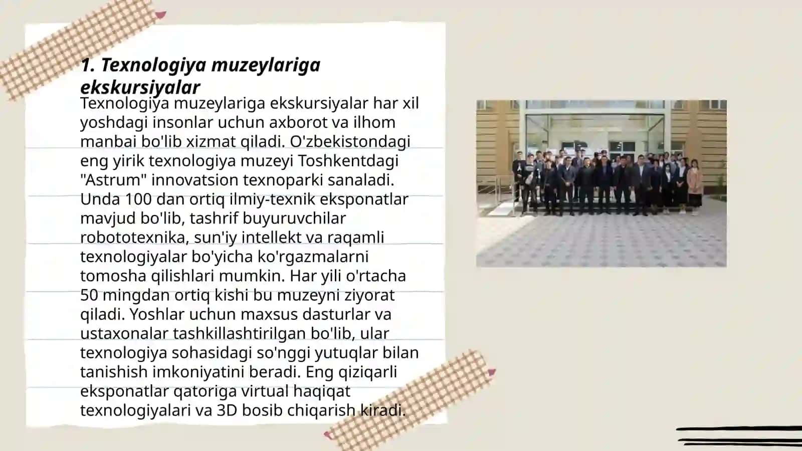 Texnologiya muzeylariga ekskursiyalar 3