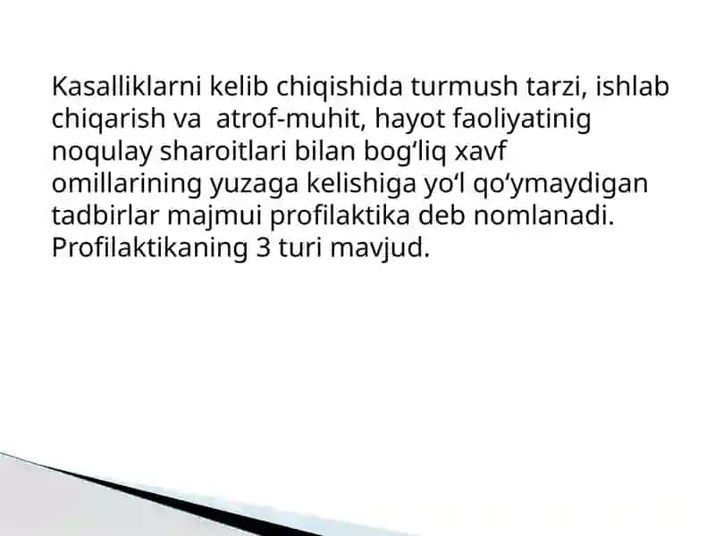 Valeologiya fanidan tayyorlagan Mustaqil ishi 3