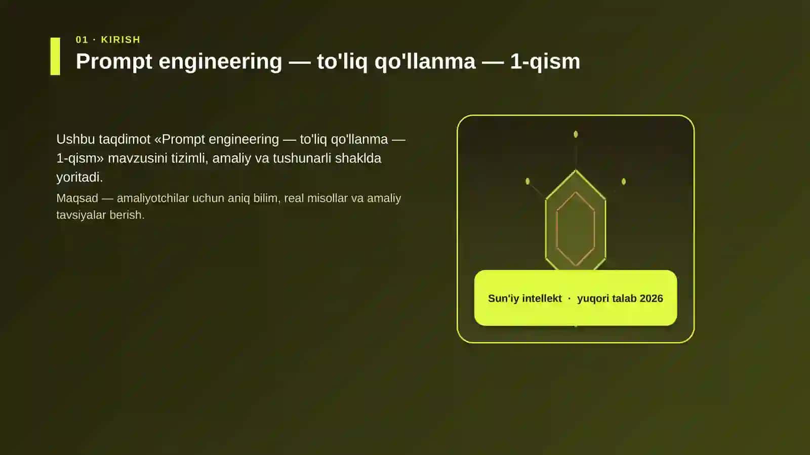 Prompt engineering — to'liq qo'llanma — 1-qism 3