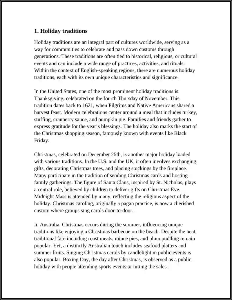 REFERAT Theme: HOLIDAY 3