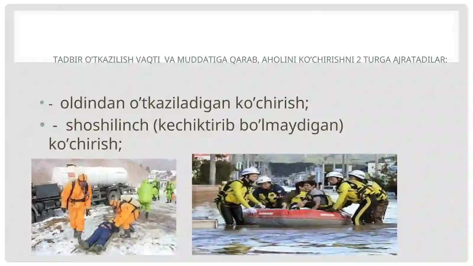 FАVQULОTDА VАZIYAT XAVFI TUG’ILGANDA VA SODIR BO’LGANDA АHОLINI EVАKUАTSIYA QILISH. 3