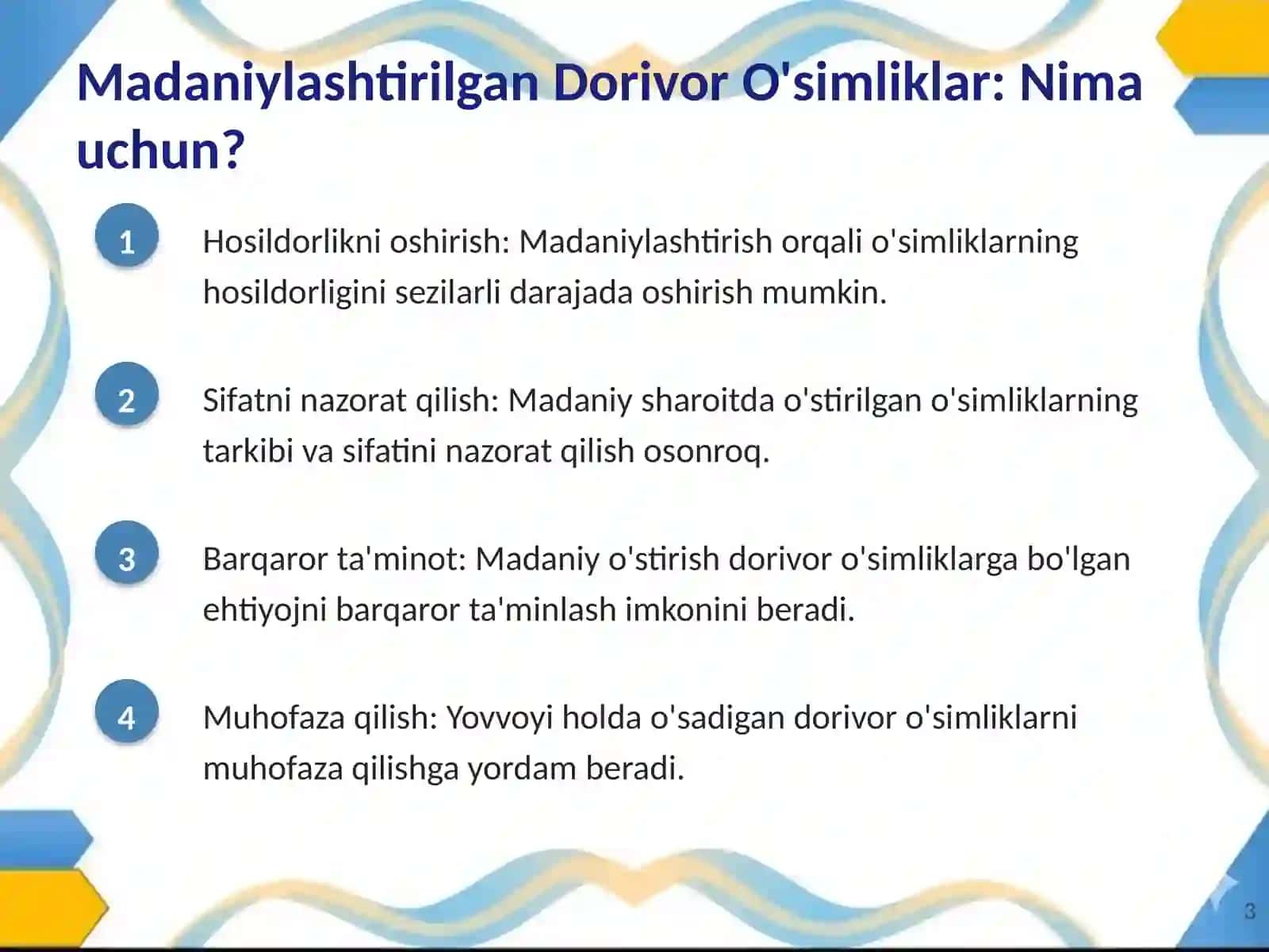 Dorivor O'simliklarga Ta'rif 3