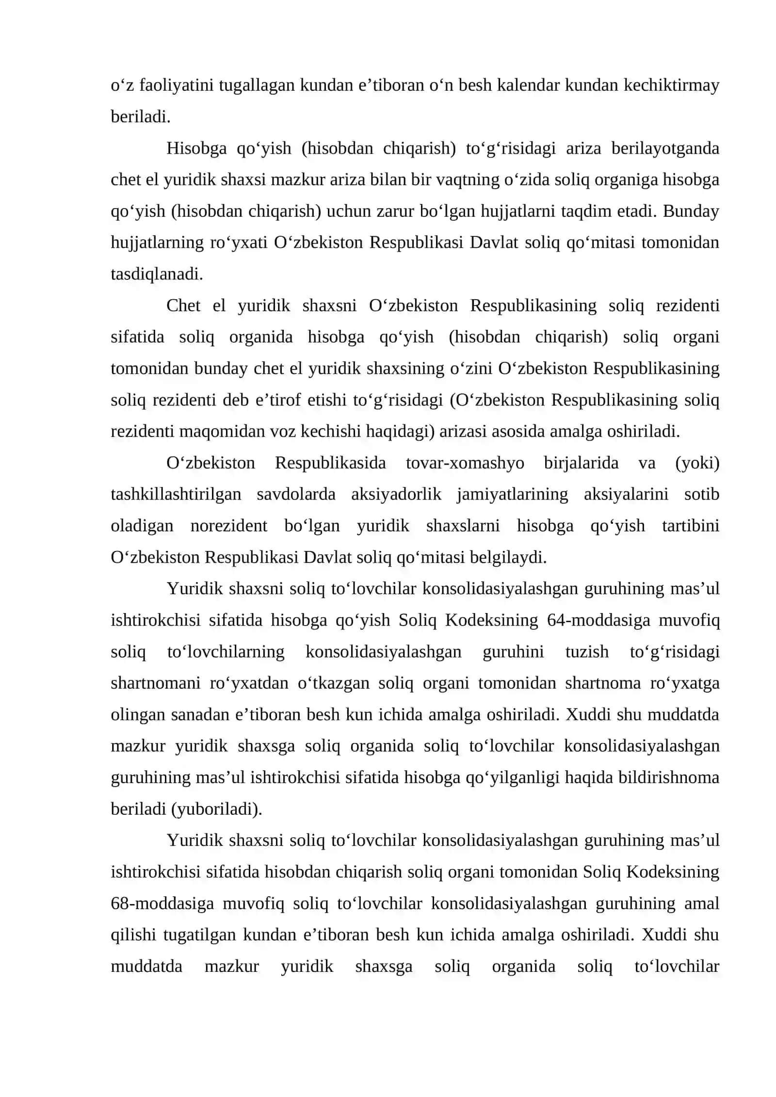 SOLIQ TO‘LOVCHILARNI HISOBGA OLISH TARTIB-QOIDALARI 3